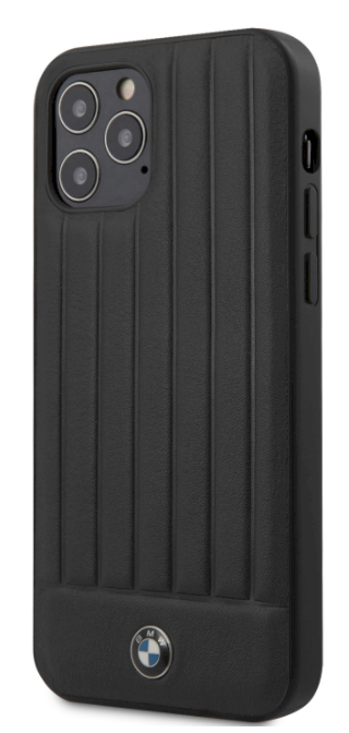 BMW BMHCP12MPOCBK Leather Vertical Lines Чехол для Apple iPhone 12 / 12 Pro Черный BMW BMHCP12MPOCBK Leather Vertical Lines Чехол для Apple iPhone 12 / 12 Pro Черный