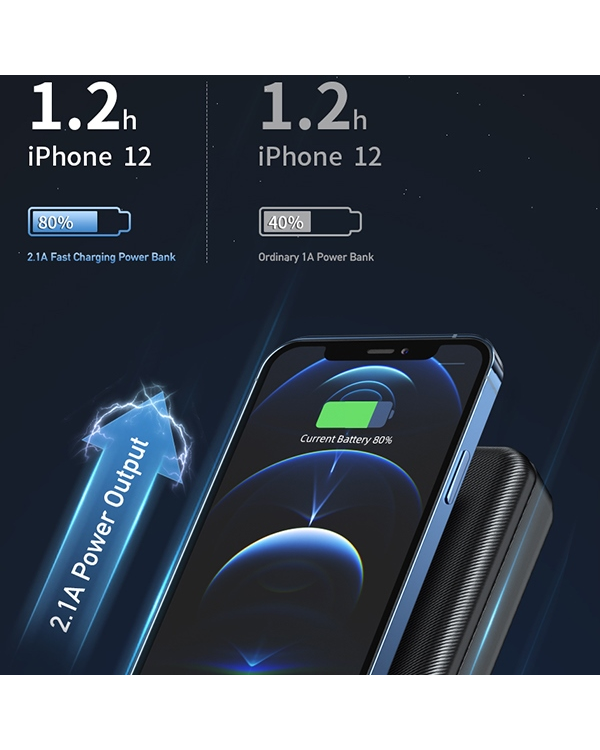 AWEI PowerBank P6K 20000mAhczarny|black 2xUSB|PD|Micro-USB