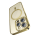 Baseus Glitter Magnetic Case for iPhone 14 Pro Max (Gold) + tempered glass + cleaning kit