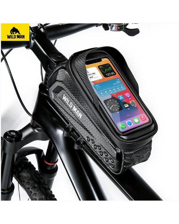 Etui|uchwyt rowerowy WILDMAN L E10S sakwa na ramę czarna|black