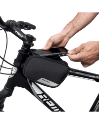 Wozinsky Bike Front Storage Bag Bicycle Frame Phone Case 6,5 inch max 1,5L black (WBB14BK)