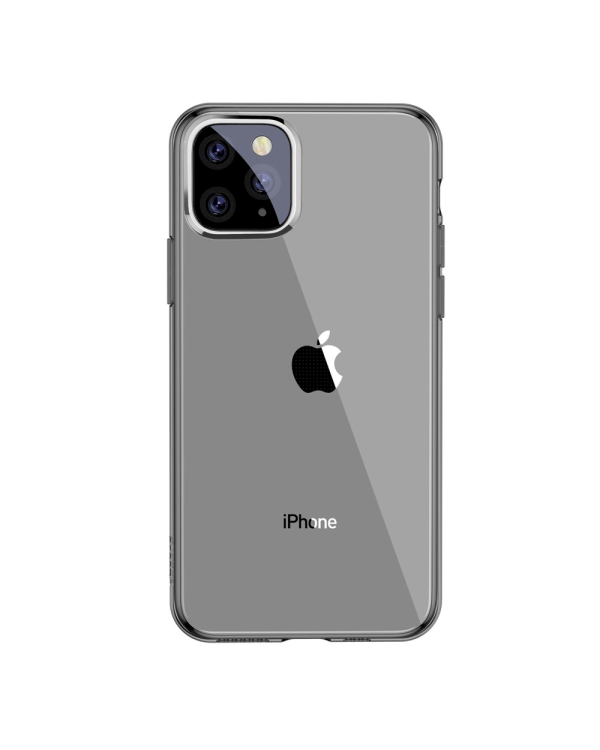 Baseus Simple Series Прочный Силиконовый чехол для Apple iPhone 11 Pro Max Прозрачный - Черный