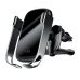 Baseus Rock Smart Vehicle Bracket Wireless Charger 10W Electric Auto Car Mount Bracket Air Vent Holder Qi Charger 10W with Infrared silver (WXHW01-0S)