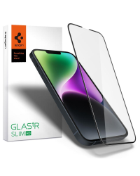 TEMPERED GLASS Spigen GLASS FC IPHONE 13 | 13 PRO | 14 BLACK