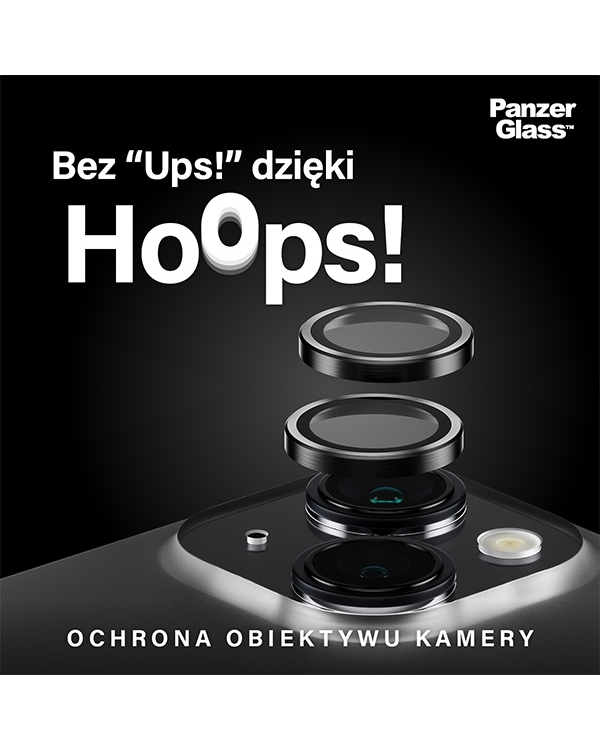 Дополнительное изображение книги «PanzerGlass Hoops Camera iPhone 15 6.1" | 15 Plus 6.7" czarny|black 1138 camera lens protector hoop optic rings»