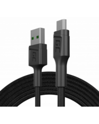 Green Cell GC PowerStream USB Male - Micro USB Male Fast Charging 1.2m Black