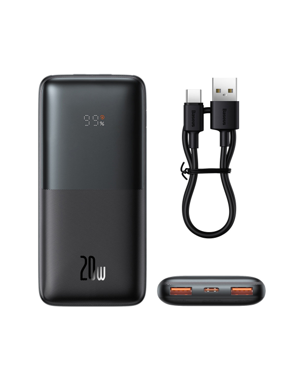 Powerbank Baseus Bipow Pro 10000mAh, 2xUSB, USB-C, 20W (black)
