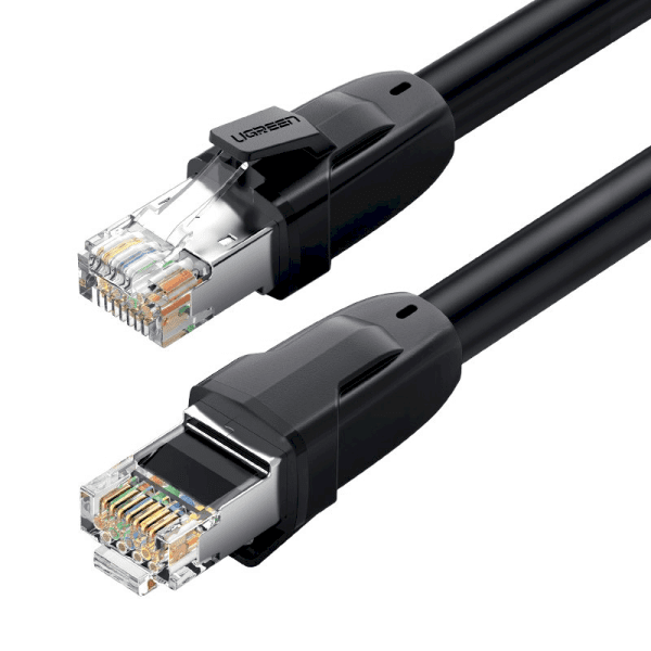 Ugreen Ethernet patchcord cable RJ45 Cat 8 T568B 10 m black (70616 NW121)