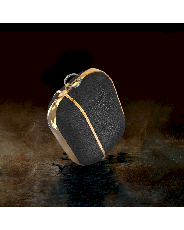 Kingxbar Leather Силиконовый чехол для наушников Apple Airpods Pro Черный