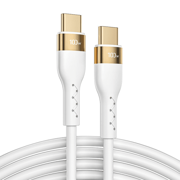 Joyroom Liquid Silicone USB Type C - USB Type C charging | data cable PD 100W 3m white (S-3050N18-10)