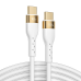 Joyroom Liquid Silicone USB Type C - USB Type C charging | data cable PD 100W 3m white (S-3050N18-10)