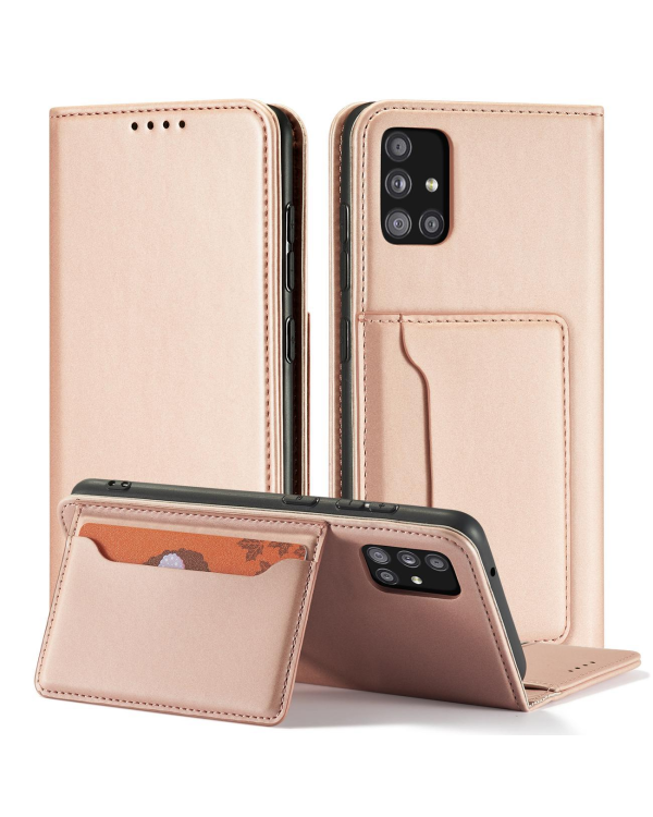 Fusion Magnet Card книжка чехол для Samsung A526 / A525 / A528 Galaxy A52 5G / A52 4G / A52s розовый