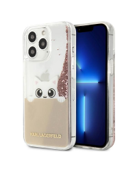 Karl Lagerfeld KLHCP13XPABGNU iPhone 13 Pro Max 6,7" różowy|pink hardcase PEEK A BOO Liquid Glitter