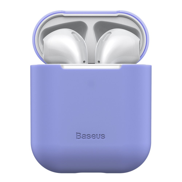 Baseus Ultrathin Series Силиконовый чехол для наушников Apple Airpods 1 / 2 Фиолетовый