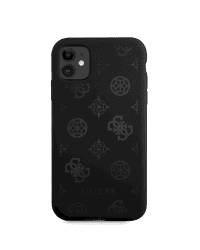 GUHCN61LSPEBK Guess Liquid Silicone Tone on Tone Peony Case for iPhone 11 Black