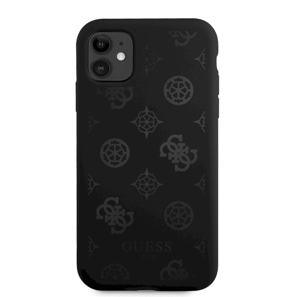 Обложка книги «GUHCN61LSPEBK Guess Liquid Silicone Tone on Tone Peony Case for iPhone 11 Black»