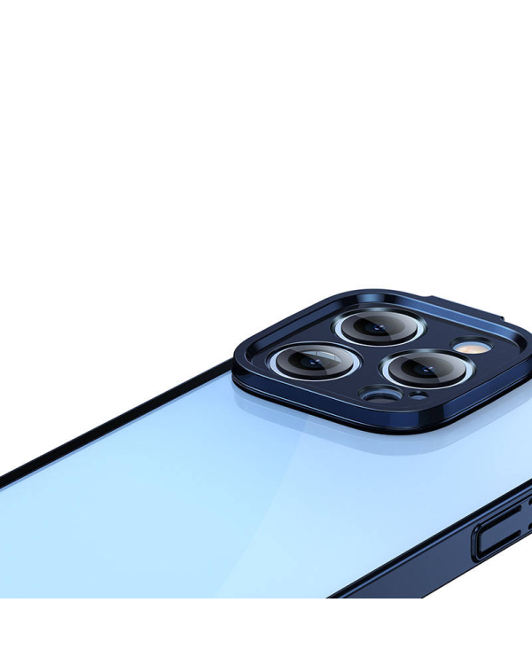 Baseus Набор из прозрачного чехла с блестками и закаленного стекла для iPhone 14 Pro Max (синий)