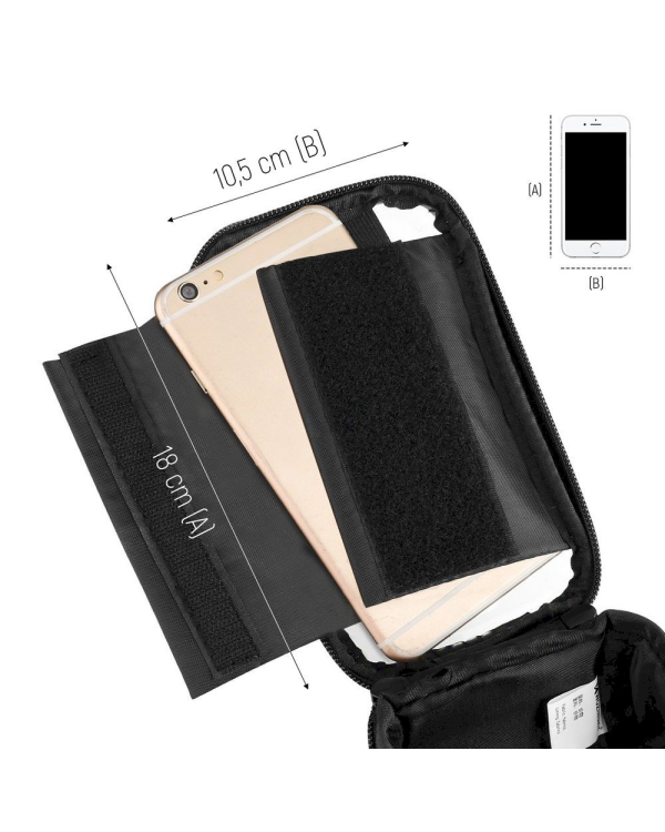 Дополнительное изображение книги «Wozinsky Bicycle Front Frame Handlebar Bag Touch Screen Phone Holder 6,5 inch 0,9L black (WBB4BK)»