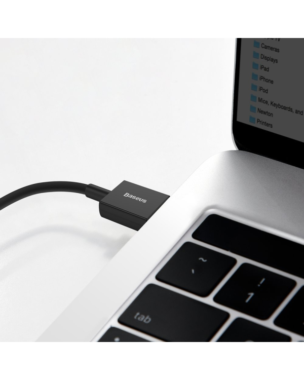 Дополнительное изображение книги «Baseus Superior USB - USB Typ C fast charging data cable 66 W (11 V | 6 A) Huawei SuperCharge SCP 1 m black (CATYS-01)»