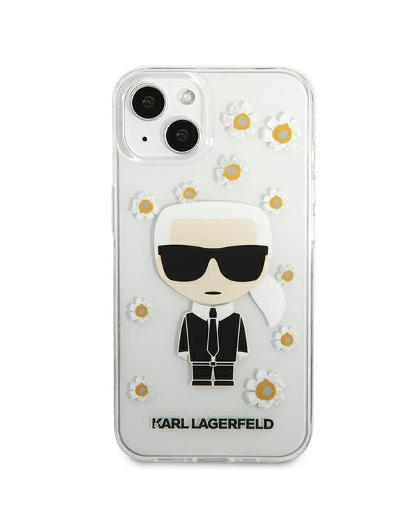 Karl Lagerfeld Ikonik Flower Case for iPhone 13 mini Transparent