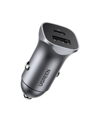 Ugreen USB Car Charger Type C / USB 24W Power Delivery Quick Charge gray (30780)