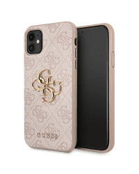 GUHCN614GMGPI  Guess iPhone 11 6.1| Xr Big Metal Logo розовый