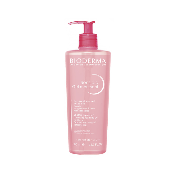 Bioderma Sensibio Мицеллярный очищающий и снимающий макияж пенящийся гель для чувствительной кожи - 500 мл Bioderma Sensibio Мицеллярный очищающий и снимающий макияж пенящийся гель для чувствительной кожи - 500 мл