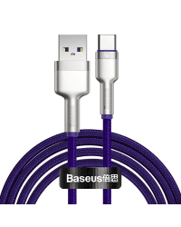 Baseus Cafule Series Metal Data USB - USB Typ C 40 W cable (10 V / 4 A) SCP (Huawei SuperCharge Protocol) 2 m violet (CATJK-B05)