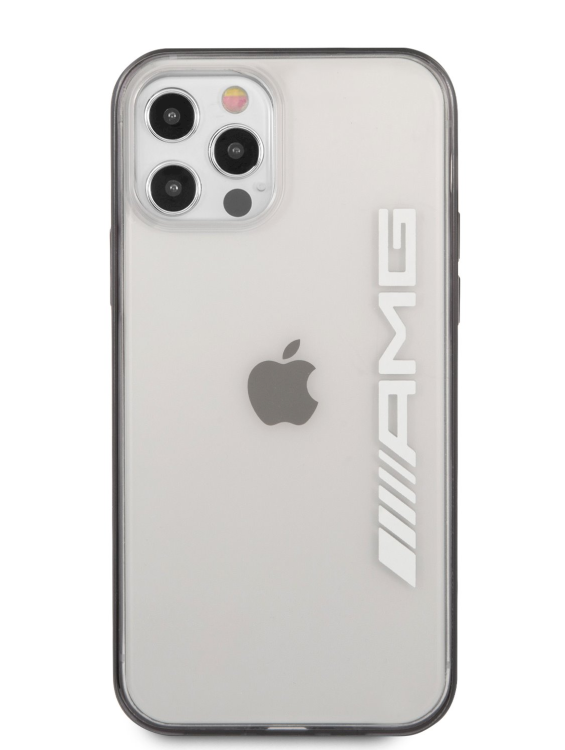 Обложка книги «AMHCP12LAESLBK AMG Mettalic Black Edges Case for iPhone 12 Pro Max 6.7 Transparent»