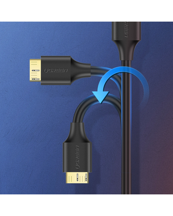 UGREEN US130 | Кабель USB 3.0 - micro USB 3.0 | 0,5 м | черный