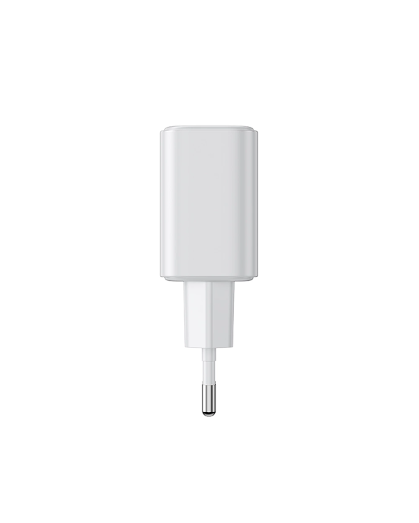 Joyroom JR-TCF05 20W USB-C | USB-A Fast Dual Port Wall Charger - White + USB-C - Lightning 1m