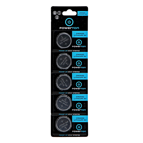Powerton CR2032 Батарейка 3V Комплект 5шт. 