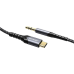 Port Audio Cable 3,5 mm mini jack | USB Type-C | 2m Joyroom SY-A03 (black)