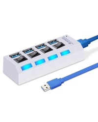 Fusion разделитель USB 3.0 на 4 x USB 3.0 / 5 Гбит / с белый