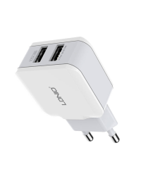 Wall charger LDNIO A2202, 2x USB, 12W (white)
