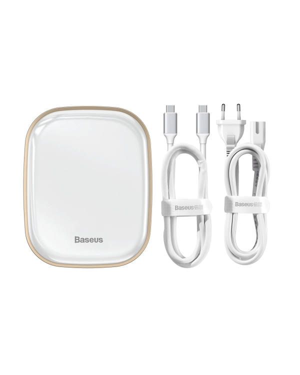 Baseus 6in1 USB Type C Multifunctional HUB, memory card reader, network adapter (USB 3.0, RJ45, HDMI, SD, micro SD) Power Delivery 60 W white (CAHUB-AU02)