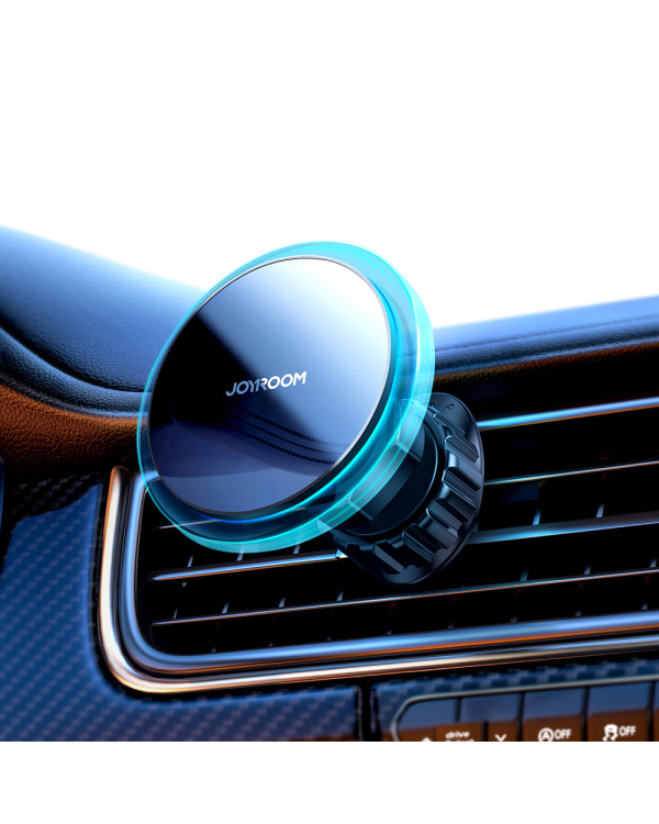 Автомобильный держатель Joyroom JR-ZS291 с беспроводной зарядкой / 15 Вт / MagSafe серебристого цвета