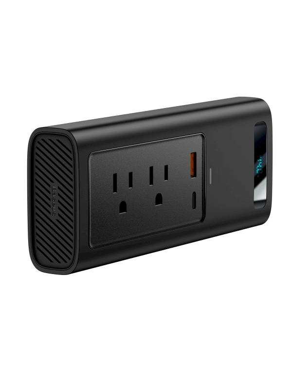 Baseus CRNBQ-01 автомобильная зарядка инвертер USB-C / USB / 5A / 150W / Quick Charge 3.0 (USA / JP)