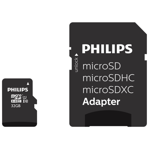 Philips MicroSDHC 32GB class 10|UHS 1 + Adapter