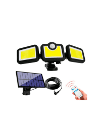 Тройной уличный фонарь на солнечной батарее LTC LXLL155 |108LED | IP65 | 2400mAh