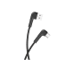Maxlife MXUC-09 angle cable USB - USB-C 1,0 m 3A black