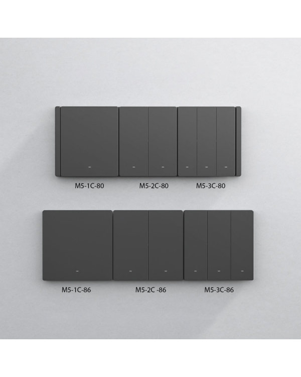 Sonoff Smart 3-канальный Wi-Fi настенный выключатель черный (M5-3C-80)