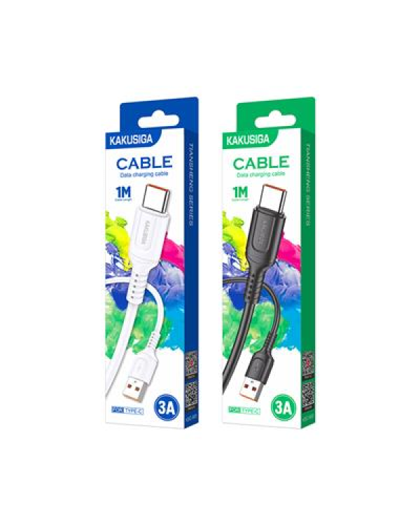 KAKUSIGA KSC-805 USB-A -> USB-C кабель для зарядки 15 Вт | 3A | 100 см белый