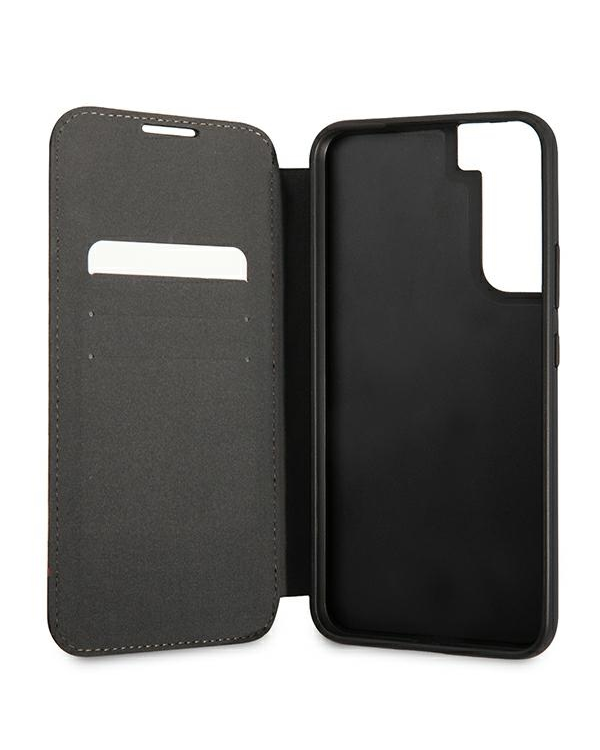 Etui BMW BMBKS22MPUCARTCBK S22+ S906 czarny|black bookcase M Collection Triangles