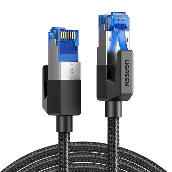 Обложка книги «UGREEN NW153 Cat 8 F/FTP Braid Ethernet RJ45 Cable 5m (black)»