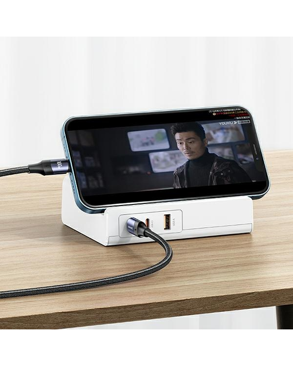 USAMS Listwa zasilająca 65W Super Si Fast Charging USB Extension Socket EU biały|white CC160TC01 (US-CC160)
