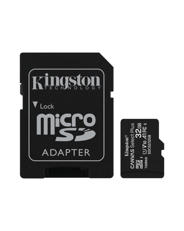 Kingston memory card 32GB microSDHC Canvas Select Plus cl. 10 UHS-I 100 MB|s + adapter