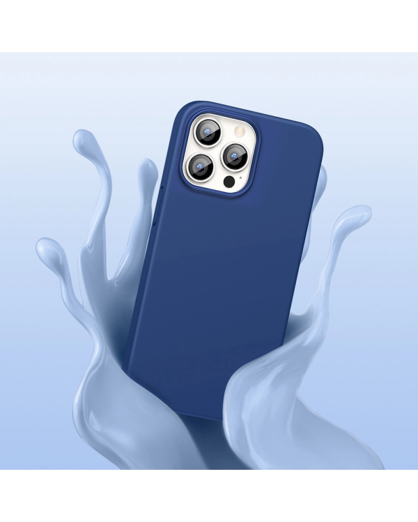 Ugreen Protective Silicone Case rubber flexible silicone case cover for iPhone 13 Pro Max blue