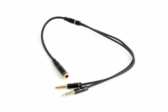 Gembird 2 x 3.5mm Combo Male - 3.5mm Mic|Audio Metal