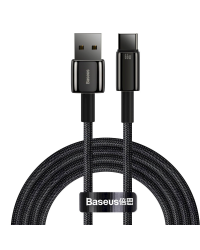 Baseus Tungsten USB - USB Type C cable 66 W (11 V / 6 A) Quick Charge AFC FCP SCP 2 m black (CATWJ-C01)